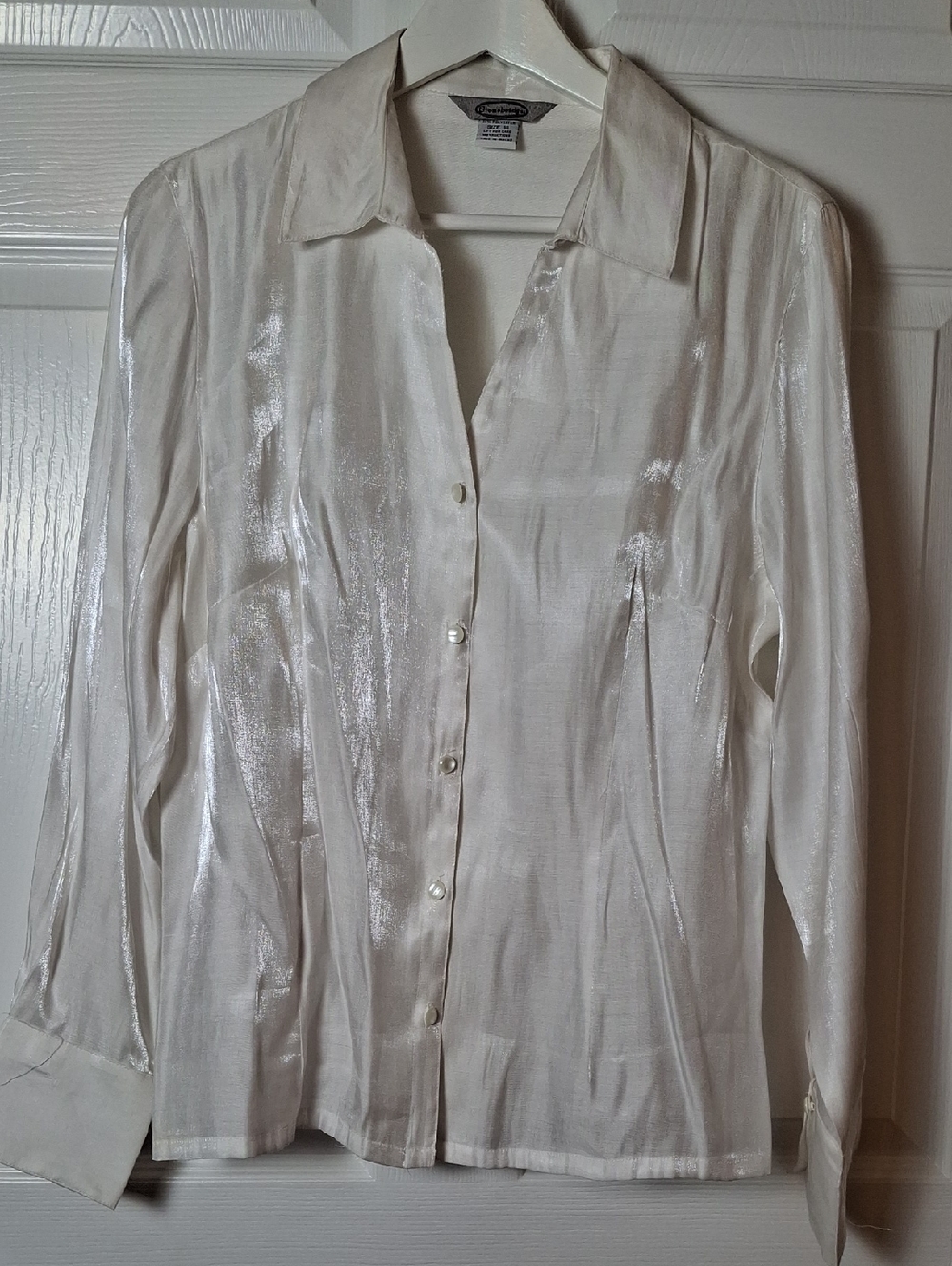 Ivory Button Front Blouse